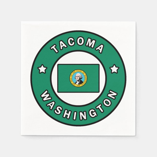 Serviette En Papier Tacoma Washington (Devant)