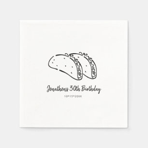 Serviette En Papier Tacos fête d'anniversaire Napkin