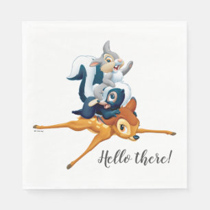 Serviette En Papier Tampon, Fleur et Bambi empilés pendant le jeu