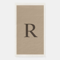 Tan et Brown monogramme minimaliste neutre