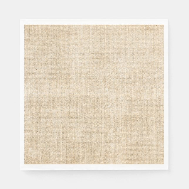 Serviette En Papier Tan Rustique Burlap Boho (Devant)