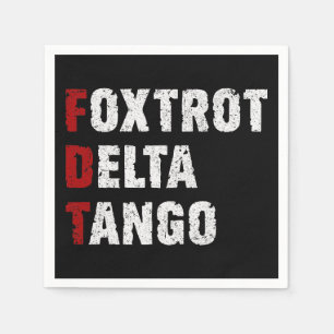 Serviette En Papier Tango Delta du Foxtrot