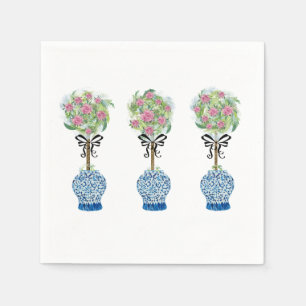 Serviette En Papier Tapis de porte de jarre bleu et blanc de gingembre