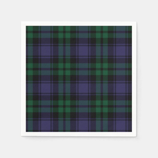Serviette En Papier Tartan Black Watch, Plaid (Devant)
