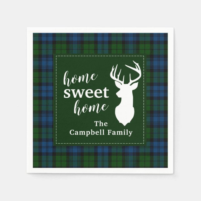 Serviette En Papier Tartan-clan Campbell militaire personnalisé (Devant)