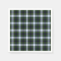 Tartan Clan Gordon White Green Plaid