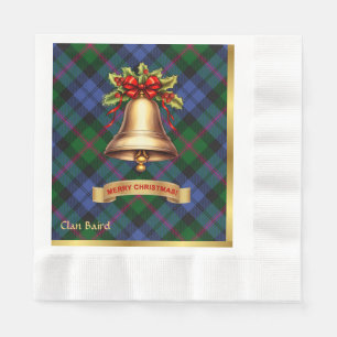 Serviette En Papier Tartan de Noël personnalisé Baird