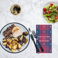 Tartan - Patriotique - Rouge Bleu Blanc Etoiles se