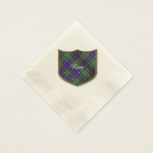 Serviette En Papier Tartan rose d'écossais de plaid de clan