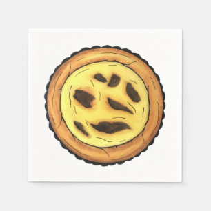 Serviette En Papier Tarte à l'oeuf de garde portugaise Pastel Pastéis 