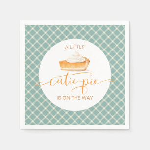 Serviette En Papier Tarte au potiron Cutie Pie plaid automnal baby sho