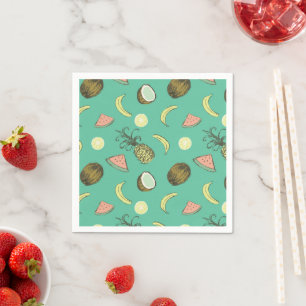 Serviette En Papier Tartes aux fruits tropicaux