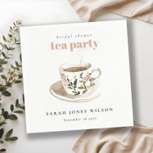 Tasse de thé florale chic pour la fête de thé de S