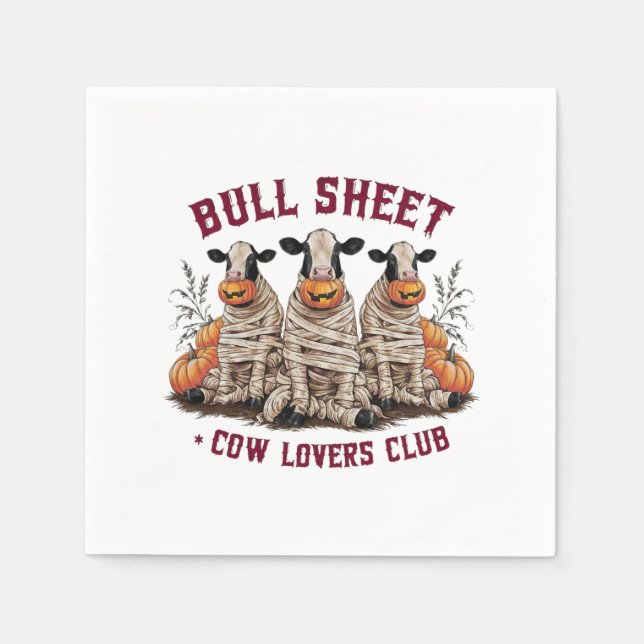 Serviette En Papier Taureau, Cow Love Club (Devant)