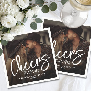 Serviette En Papier Tchin pour une fin heureuse Photo Mariage