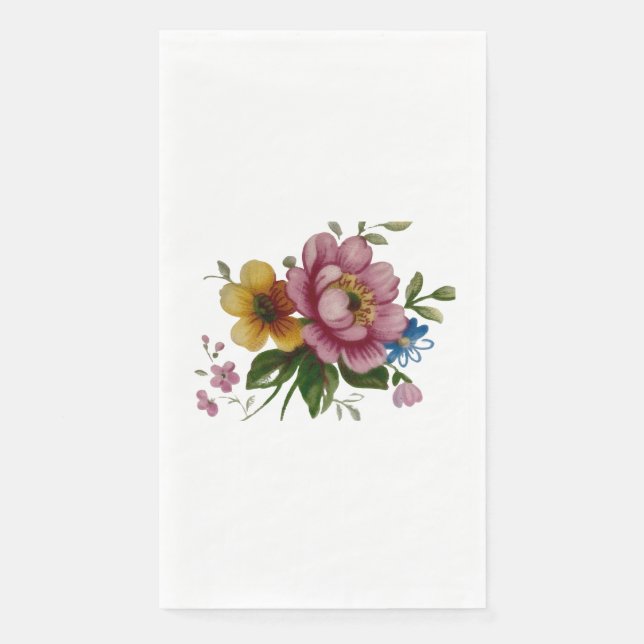 Serviette En Papier Tea Cup Floral Bouquet (Devant)