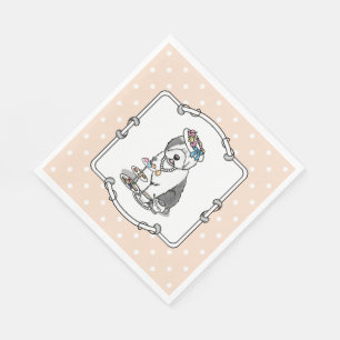 Serviette En Papier Tea Party Vieux chien anglais (Grey 1)