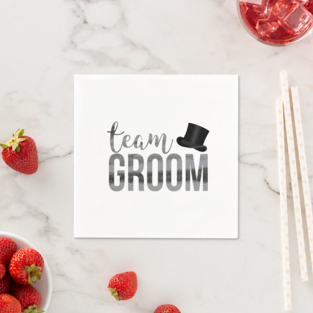 Serviette En Papier Team Groom, meilleur homme (En situation)