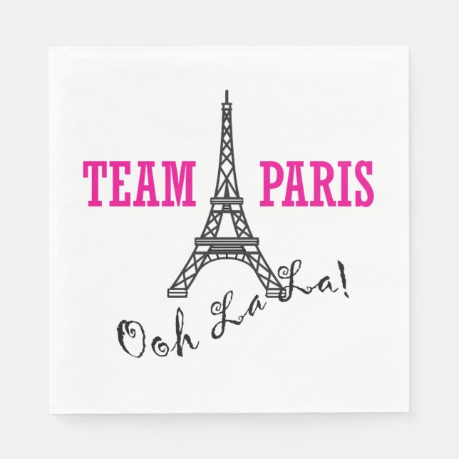 Serviette En Papier "Team Paris" (Devant)