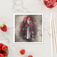 Técherie | Sorcière rouge aux ombres gothiques du 