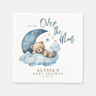 Serviette En Papier Teddy Bear Over the Moon Baby shower