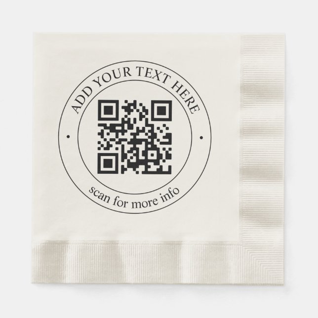 Serviette En Papier Téléchargez votre propre code QR et votre texte pe (Devant)