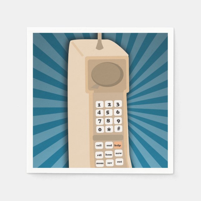 Serviette En Papier Téléphone portable en brique drôle (Devant)