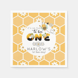 Serviette En Papier Tellement amusant à Bee One bumble bee 1er anniver