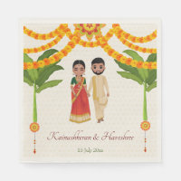 Telugu Tamil mariage marigolds bananier