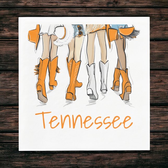 Serviette En Papier Tennessee Tailgate Girls Cocktail Game Day (Créateur téléchargé)