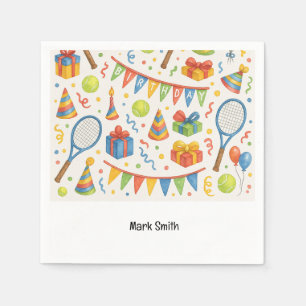 Serviette En Papier Tennis Anniversaire Party for Tennis Player