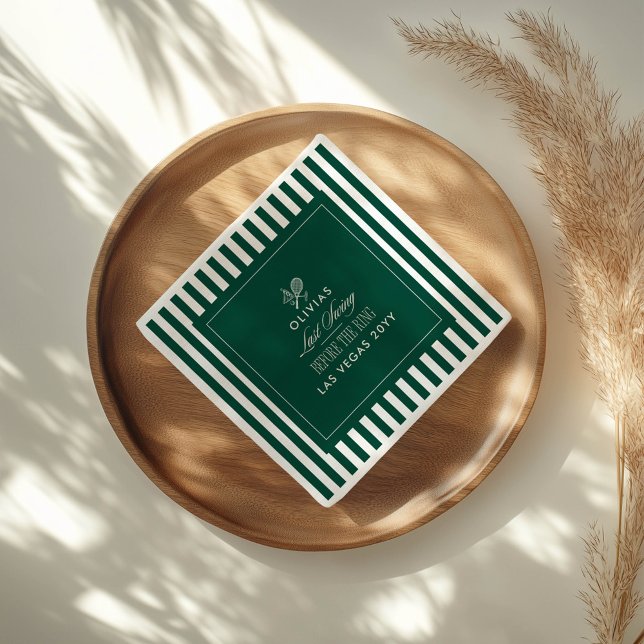 Serviette En Papier Tennis Bachelorette Last Swing Before the Ring  (Créateur téléchargé)