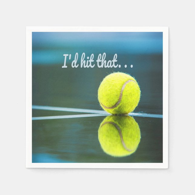 Serviette En Papier Tennis-ball je frappais ce cadeau drôle (Devant)