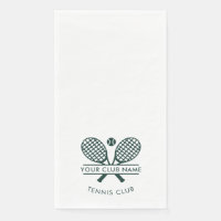 Tennis Country Club Nom Racket Motif Vert