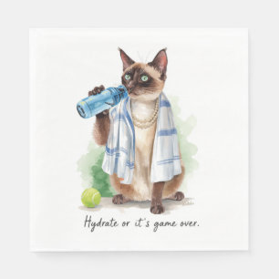 Serviette En Papier Tennis Funny Dire pour les Amoureux de les chats