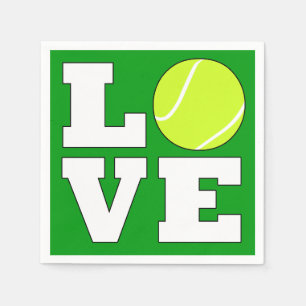 Serviette En Papier Tennis LOVE Party ou banquet Cocktail serviettes