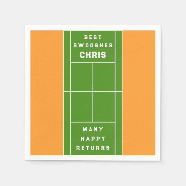 Serviette En Papier Tennis Party (Devant)