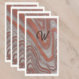 Serviette En Papier Terre rouge et gris naturel moderne Abstrait
