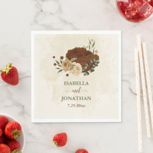 Serviette En Papier terre terre terre ton mariage floral