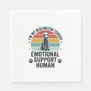 Serviette En Papier Terrier de Bedlington Soutien Émotionnel Humain Vi