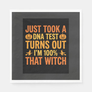 Serviette En Papier Test ADN de sorcière d'Halloween Design drôle