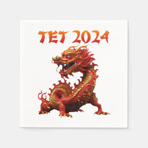 Serviette En Papier Tet 2024 Année du Nouvel An dragon vietnamien
