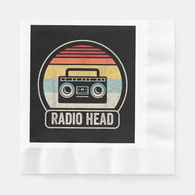 Serviette En Papier Tête radio Vintage (Devant)