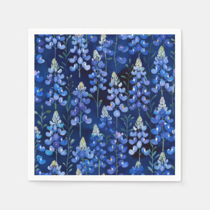 Serviette En Papier Texas Bluebonnets Blue Wild Flowers Motif
