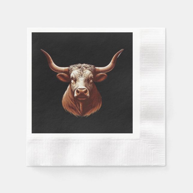 Serviette En Papier Texas Longhorn (Devant)