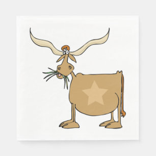 Serviette En Papier Texas Longhorn Cow