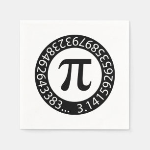 Serviette En Papier TEXTE CONCEPTION Numéro Pi Symbole mathématique