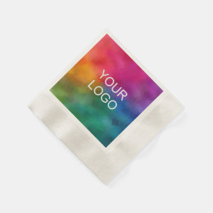 Serviette En Papier Texte de logo d'entreprise personnalisé ici Cockta