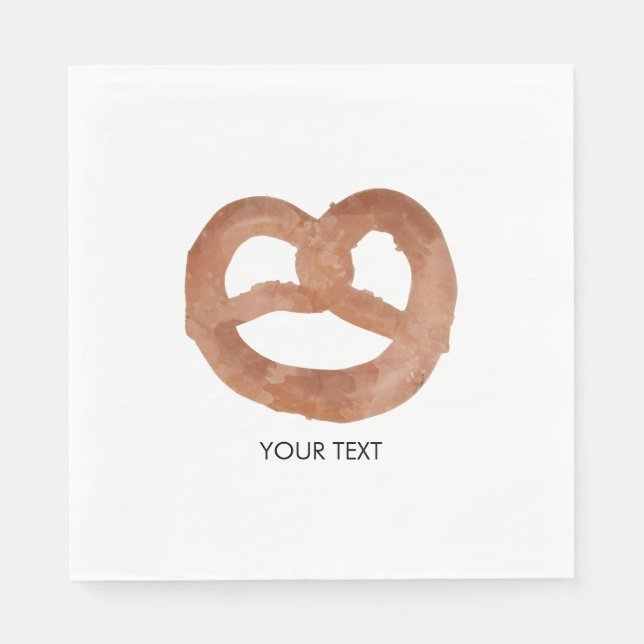 Serviette En Papier Texte personnalisé du modèle doux salé (Devant)