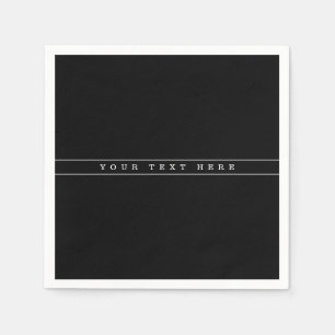 Serviette En Papier Texte Simple Et Bandes Minces